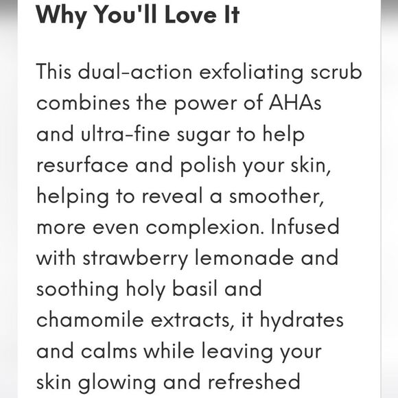 OLE HENRIKSEN Strawberry Lemonade Smoothing Scrub 3 Oz MSRP $35 NEW - Picture 2 of 6